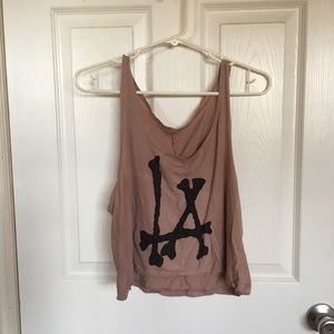 Brandy Melville LA Bones crop